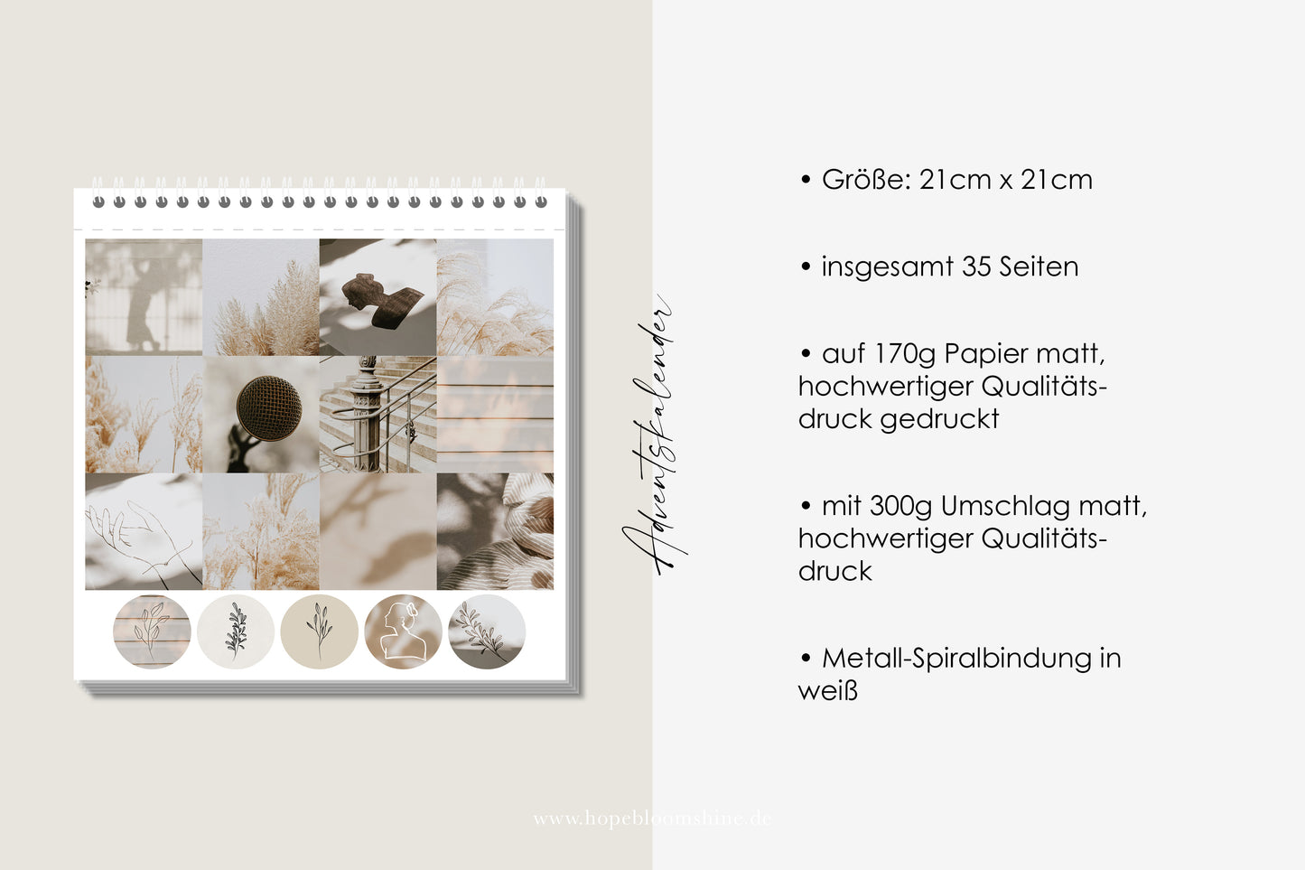 Adventskalender 24 BIBELVERSCOLLAGEN hopebloomshine