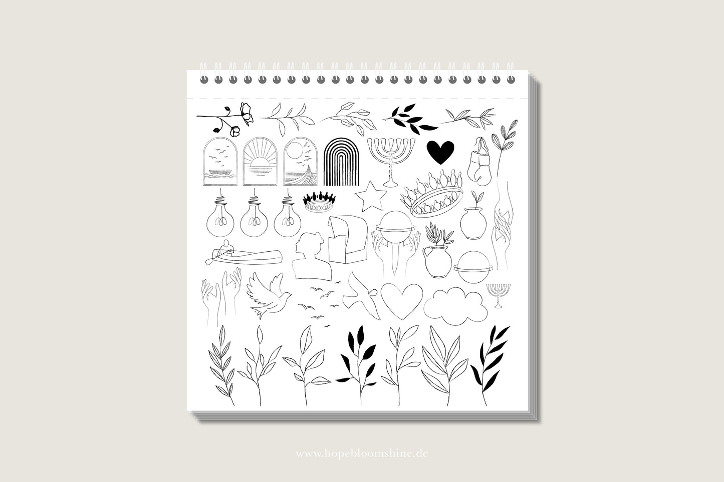 Adventskalender 24 BIBELVERSCOLLAGEN hopebloomshine