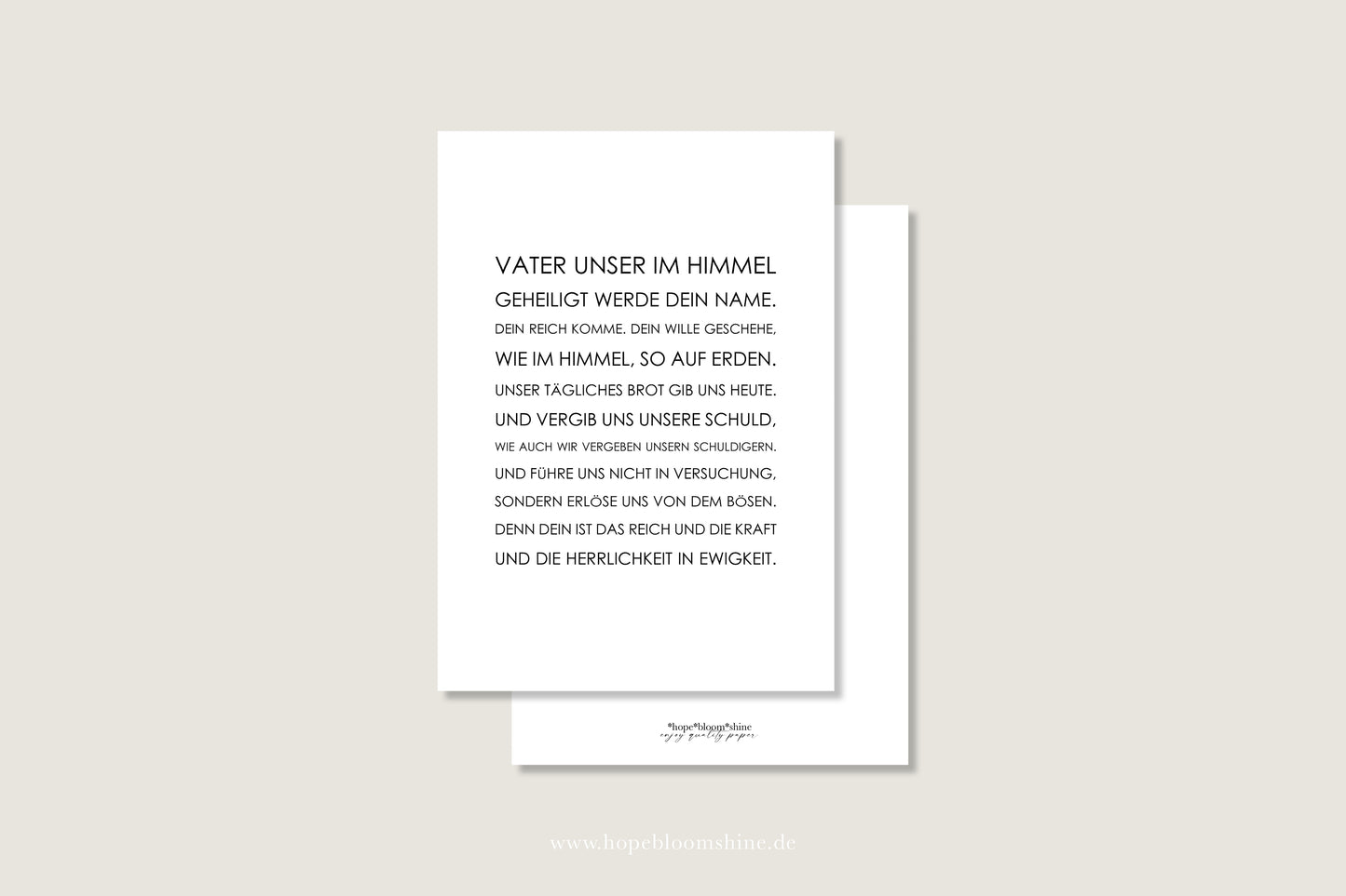 Kostenloser Digitaler Download Poster VATER UNSER