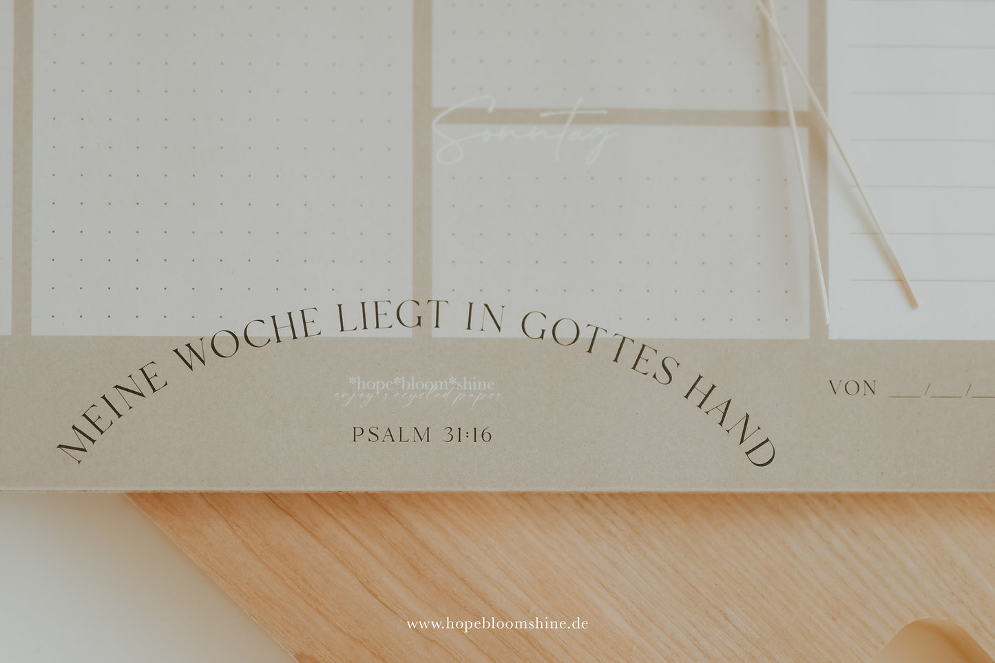 Wochenplaner MEINE WOCHE LIEGT IN GOTTES HAND
