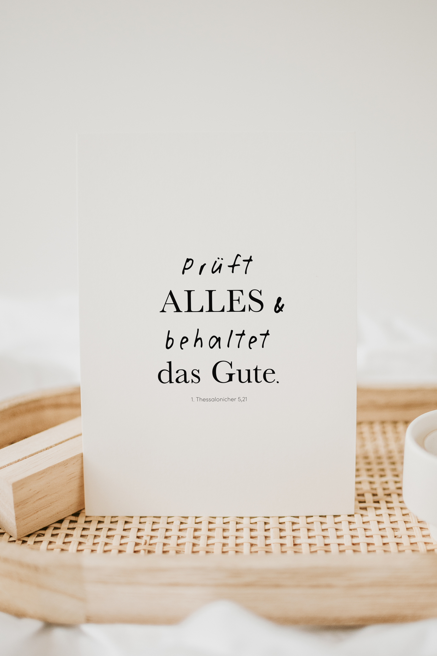 Karte - PRÜFT ALLES UND BEHALTET DAS GUTE - Jahreslosung 2025